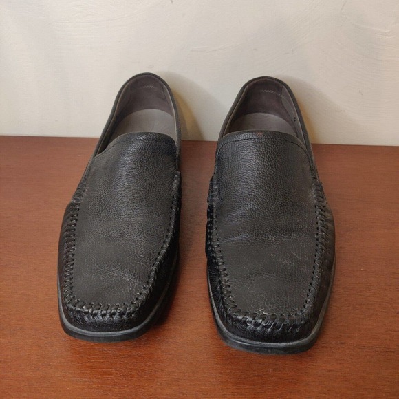 Ecco Men\'s Shoes Loafers Black Leather Size 10.5 Slip-on. main image 8